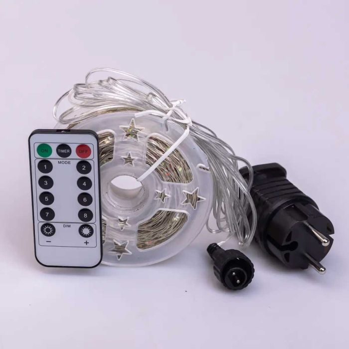 Гірлянда роса на пульті 100 метрів на 1000 led світлодіодів крапля на білому дроті мультиколор 1000L100MWML