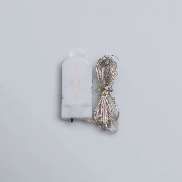 Світлодіодна гірлянда Роса 3 метри на батарейках 30 led нитка на білому дроті жовта 30L3MWY