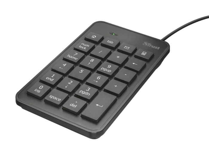 Клавіатура мембрана Trust Xalas USB-A Numeric Keypad 23Key, USB-A, чорний