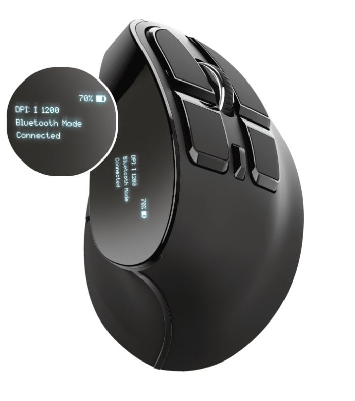 Mouse Trust Voxx Rechargeable Ergonomic WL Black