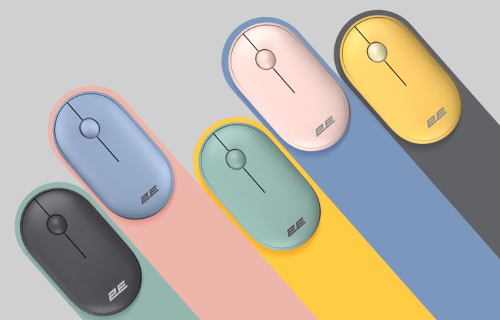 2E Mouse MF300 Silent, WL/BT, pink