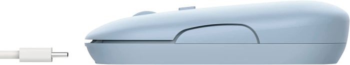 Mouse Trust Puck Rechargeable,  Ultra-Thin,  BT/WL,  Silent, Синій