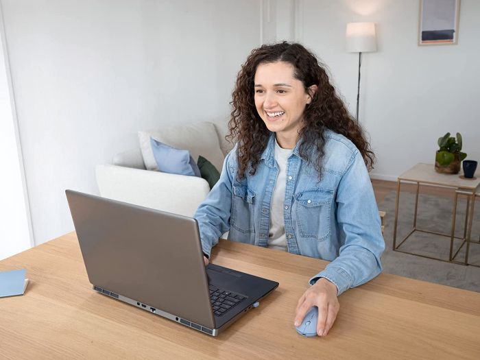 Mouse Trust Puck Rechargeable,  Ultra-Thin,  BT/WL,  Silent, Синій