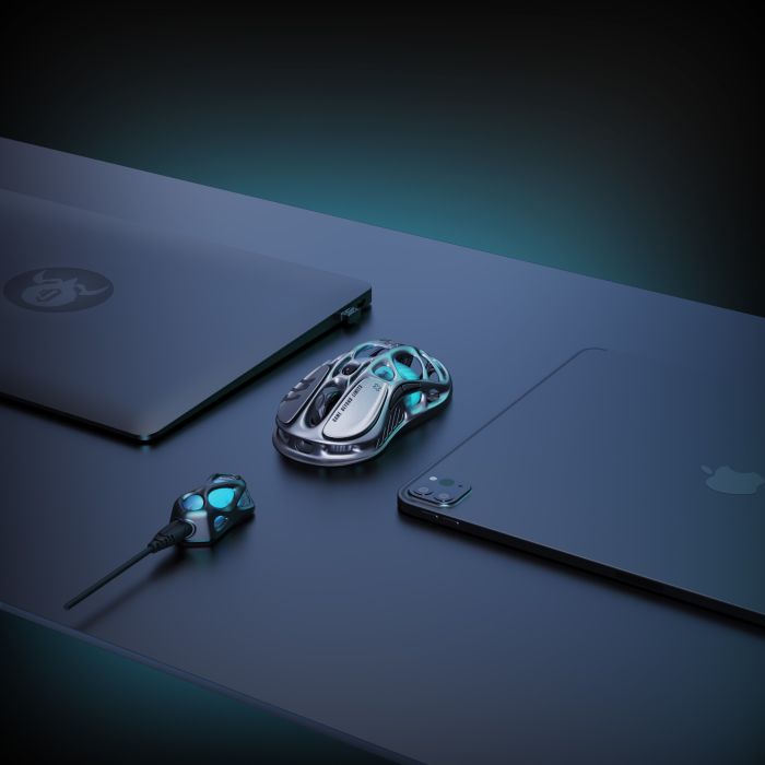 Миша GravaStar Mercury M1 Pro, magnesium alloy body, BT/WL/USB-A, RGB, Gunmetal Gray