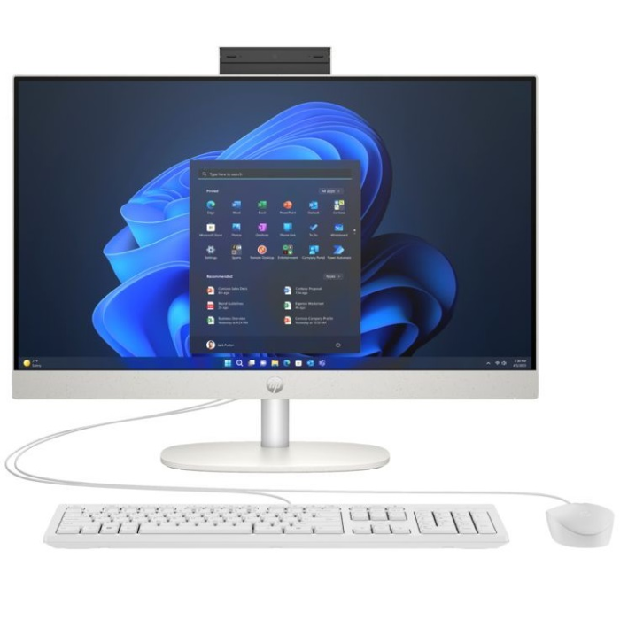 HP AiO 240-G10 23.8" FHD IPS AG, Intel i3-N300, 8GB, F512GB, UMA, WiFi, kb+m, 3y, DOS, white