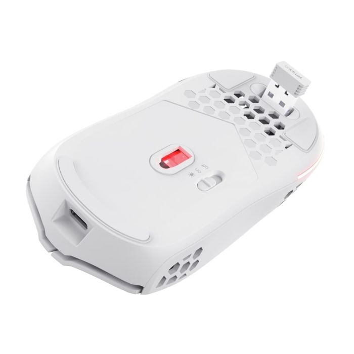 Mouse Trust GXT 929 Helox, WL/USB-A, білий
