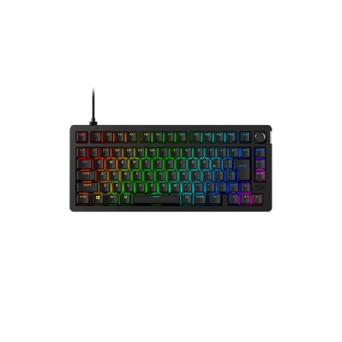 HyperX mechanical keyboard Alloy Rise 75key, Red, USB-A, EN/UA, RGB, black