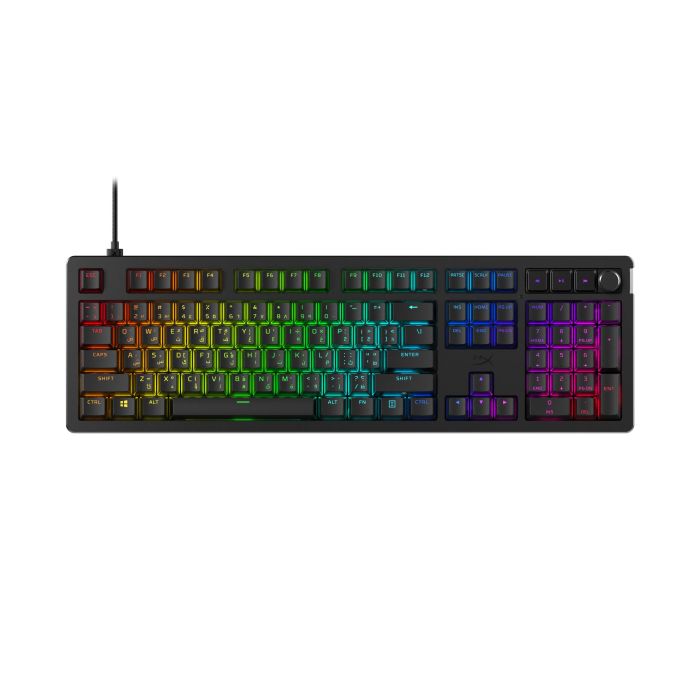 HyperX mechanical keyboard Alloy Rise 106key, Red, USB-A, EN/UA, RGB, black