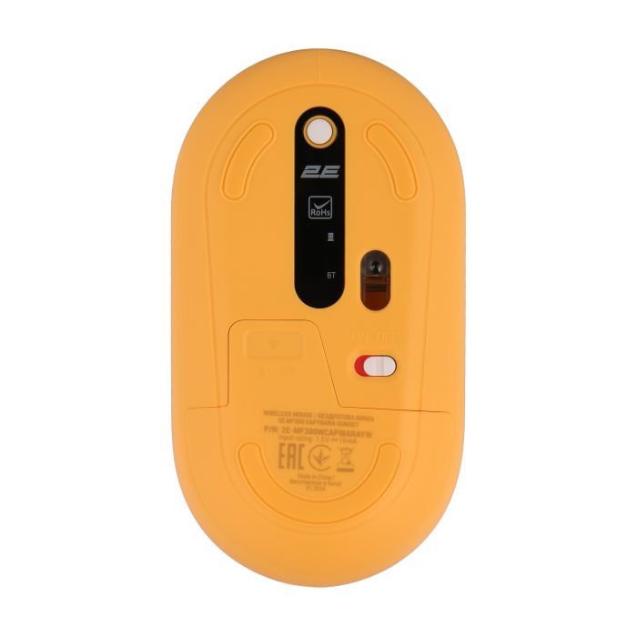 2E Mouse MF300 CAPYBARA:SUNSET Silent WL BT, Yellow
