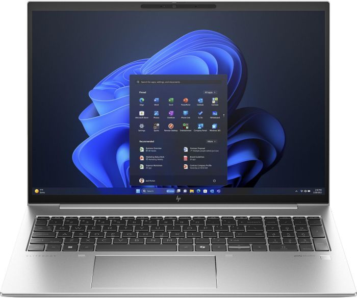 Ноутбук HP EliteBook 860-G11 16" WUXGA IPS AG, Intel U7-155U, 64GB, F2TB, UMA, LTE, DOS, сріблястий