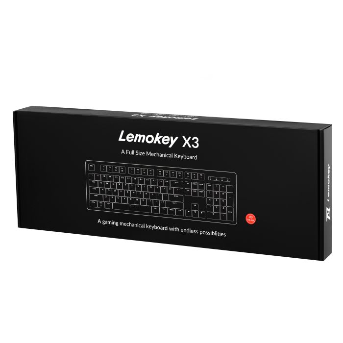 Клавіатура механічна Lemokey  X3 104Key, Keychron Brown, USB-A, QMK/VIA, Hot-Swap, EN/UKR, RGB, чорний