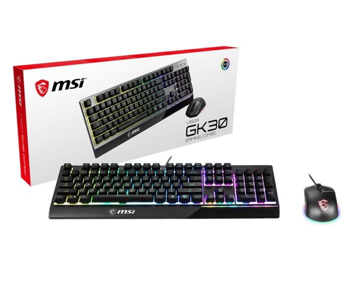 Комплект клавіатура та миша MSI Vigor GK30 COMBO UA USB, EN/UKR/RU, RGB, чорний