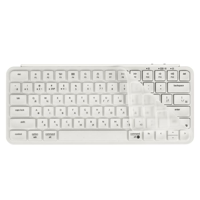 Клавіатура мембрана Keychron B1 Pro, USB/WL/BT, ivory white