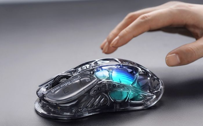 Миша GravaStar Mercury M2, BT/WL/USB-A, RGB, чорно-прозорий