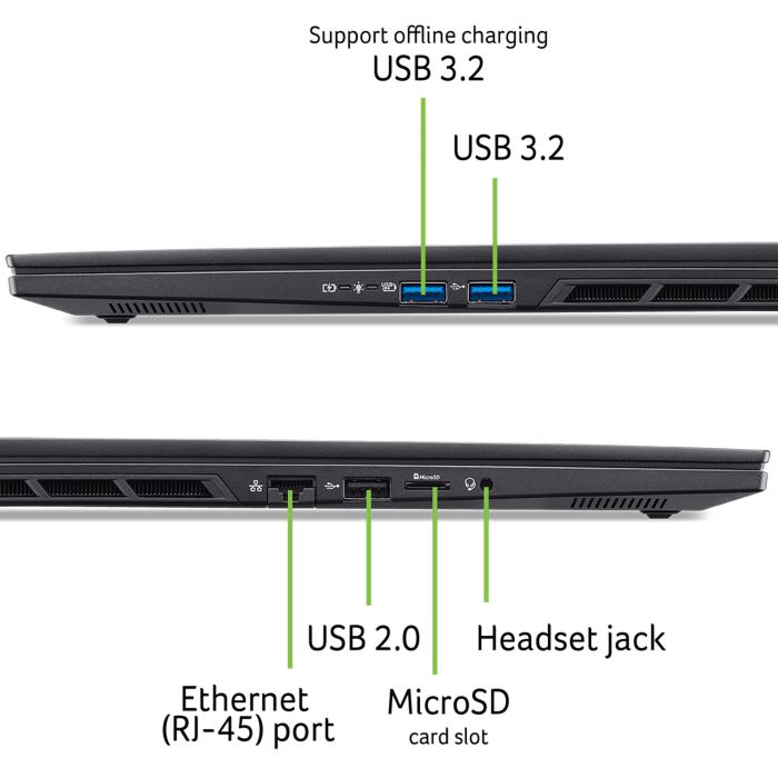 Acer Notebook Nitro 16S AN16S-61 16" WQXGA IPS, AMD R9-365, 32GB, F2TB, NVD5070Ti-12, Lin, black