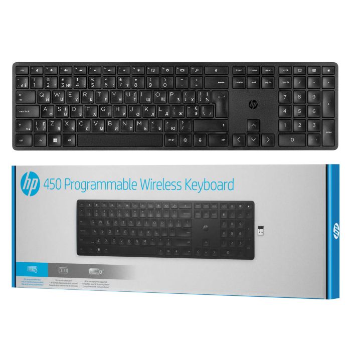 HP Keyboard membrane 450 Programmable, 108key, WL, EN/UK, black