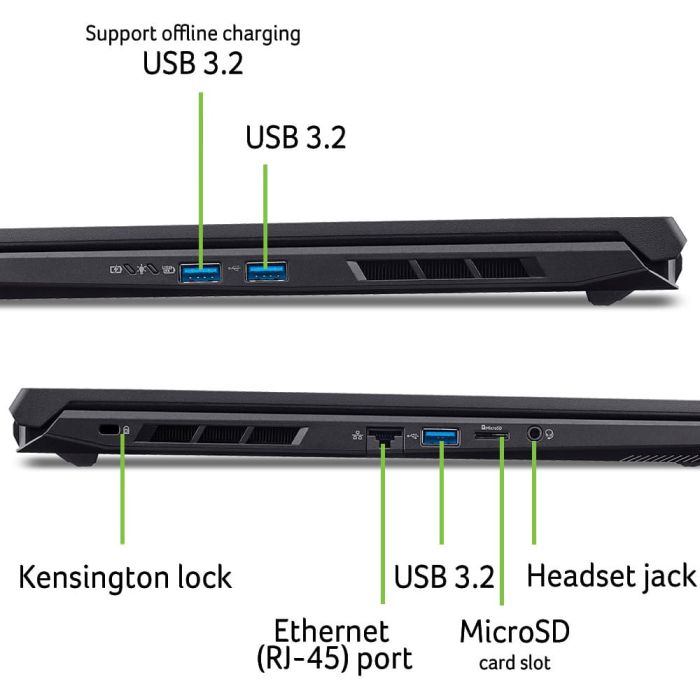Acer Notebook Nitro V 17 ANV17-41 17.3" FHD IPS, AMD R7-260, 32GB, F2TB, NVD5070-8, Lin, black