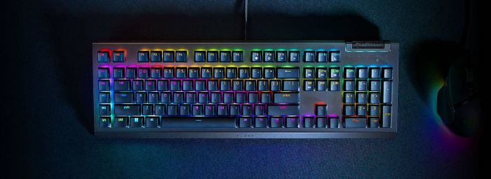 Клавиатура механическая Razer BlackWidow V4 X 110key, Green Switch, USB-A, EN/RU, RGB, чёрный
