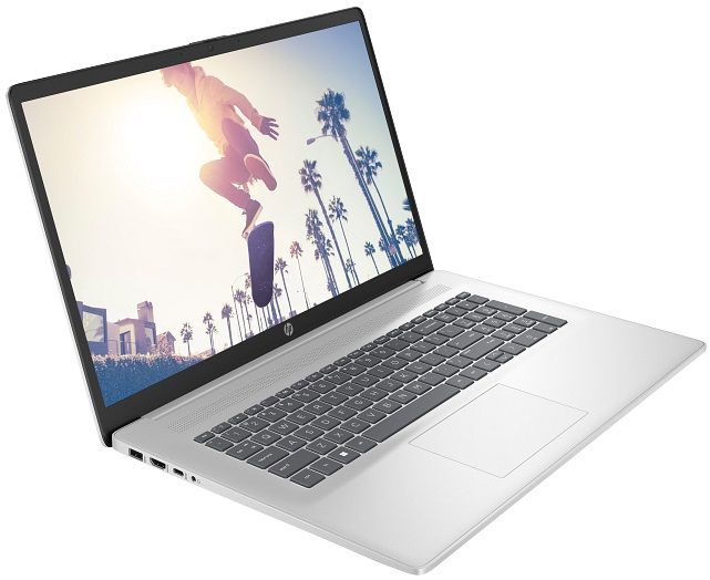 Ноутбук HP 17-cn4042ua 17.3" FHD IPS AG, Intel 5-120U, 16GB, F1TB, UMA, DOS, сріблястий