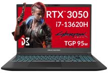 Ноутбук Dream Machines RG3050-15 15.6FHD IPS, Intel i7-13620H, 32GB, F1TB, NVD3050-4, DOS, чорний