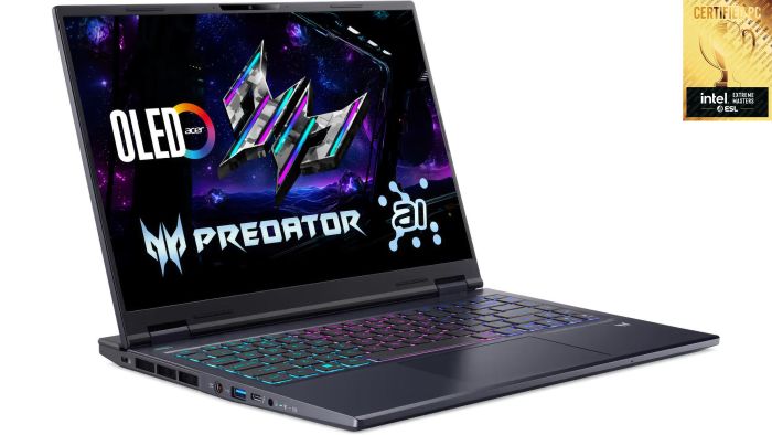 Ноутбук Acer Predator Helios Neo 14 PHN14-71 14.5" WQXGA IPS, Intel U9-285H, 32GB, F1TB, NVD5070-8, Lin, чорний