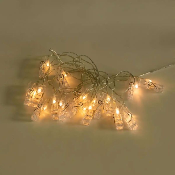 Гірлянда нитка із прищіпками 5.2 метра 20 LED світлодіодів A65