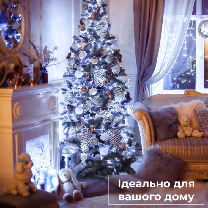 Гірлянда нитка світлодіодна GarlandoPro 171 LED 16м 8 режимів гірлянда новорічна Білий W300LEDW