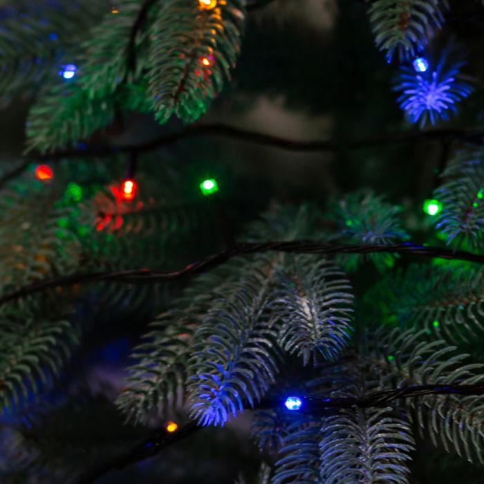 Гірлянда нитка 16 м на 180 LED лампочок світлодіодна чорний провід 8 режимів роботи M400LEDML