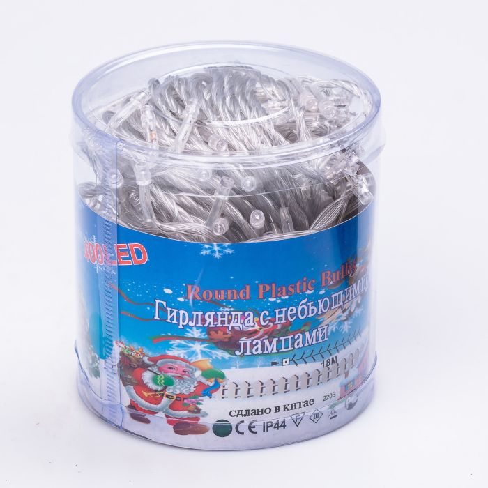 Гірлянда нитка світлодіодна GarlandoPro 190 LED лампочок 18м 8 режимів лед гірлянда Синій W400LEDBL