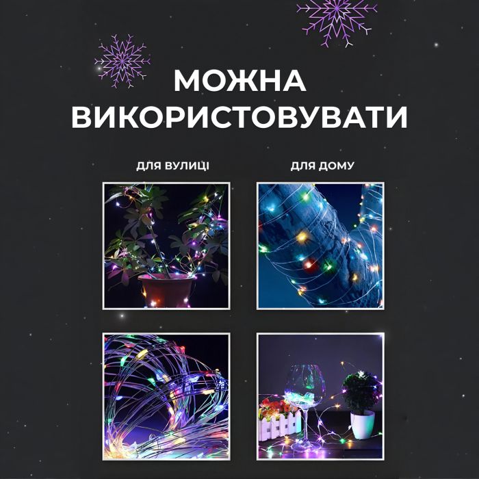 Гірлянда роса на пульті 100 метрів на 1000 led світлодіодів крапля на білому дроті мультиколор 1000L100MWML