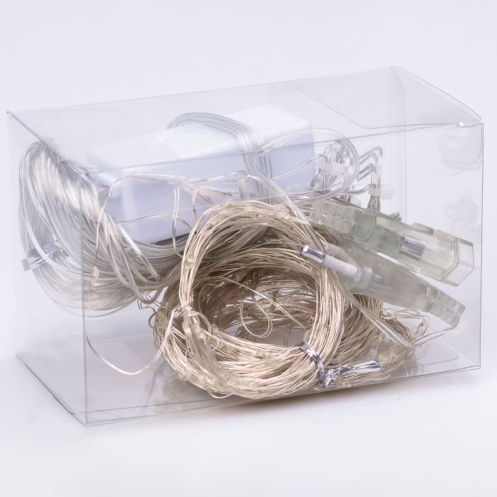 Гірлянда штора світлодіодна GarlandoPro 200LED Роса 3х3м 8 режимів 10 ниток гірлянда роса на ялинці Білий 173307W