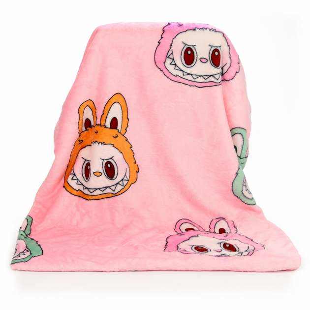 М'яка іграшка-плед, подушка 3 в 1 Лабубу 50 см Коричневий ТМ COLORFUL HOME LAB2BR