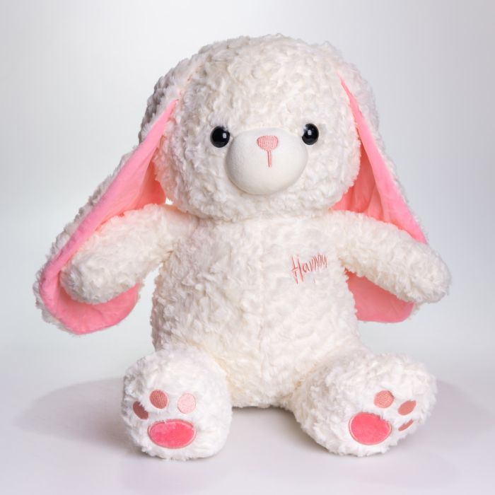 М'яка іграшка-плед, подушка 3 в 1 Зайчик плед в іграшці 35×32×40 (см) дитячий плед іграшка Білий 509-9W