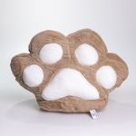 М'яка іграшка-подушка з пледом і муфтою Лапка 40×40×25 (см) іграшка плед 3 в 1 дитячий плюшевий плед Коричневий 520-18BR