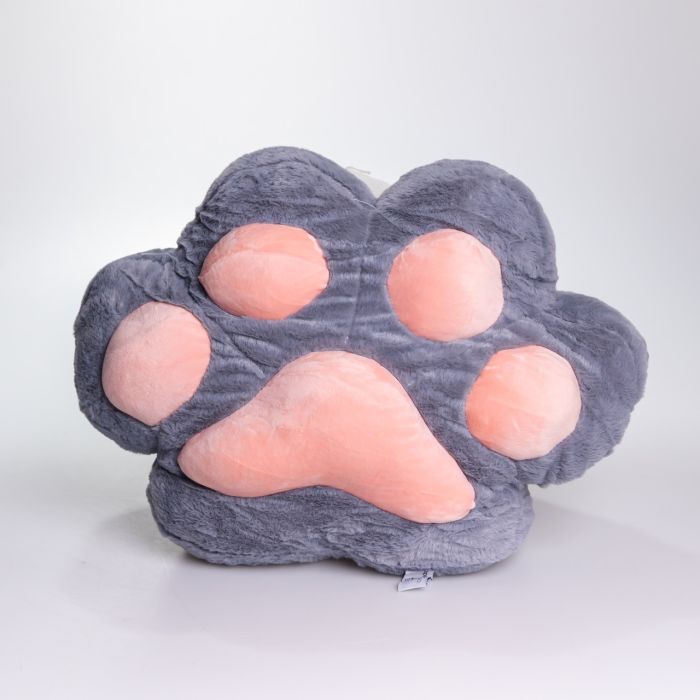 М'яка іграшка-подушка з пледом і муфтою Лапка 40×40×25 (см) іграшка плед 3 в 1 дитячий плюшевий плед Сірий 520-18G