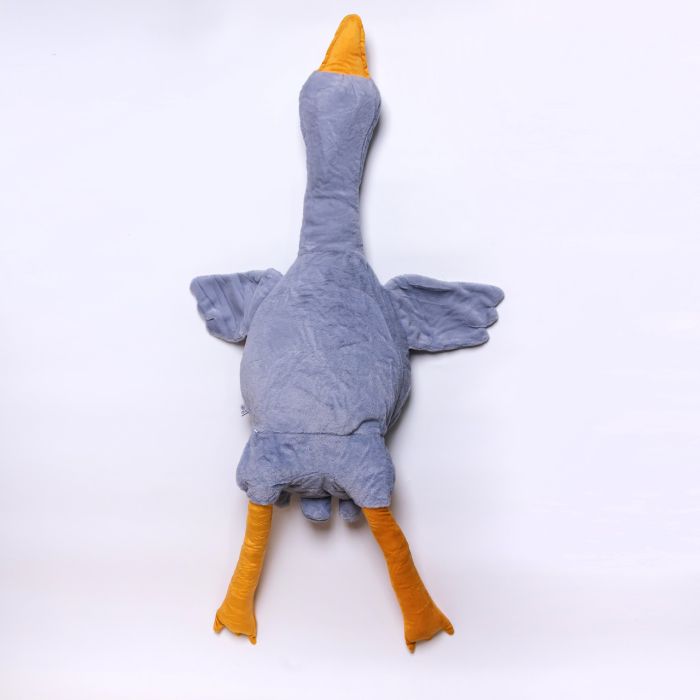 М'яка іграшка-подушка з пледом усередині Гусак-обіймусь 135 (см) іграшка плед 3 в 1 дитячий плюшевий плед Сірий 520-6G