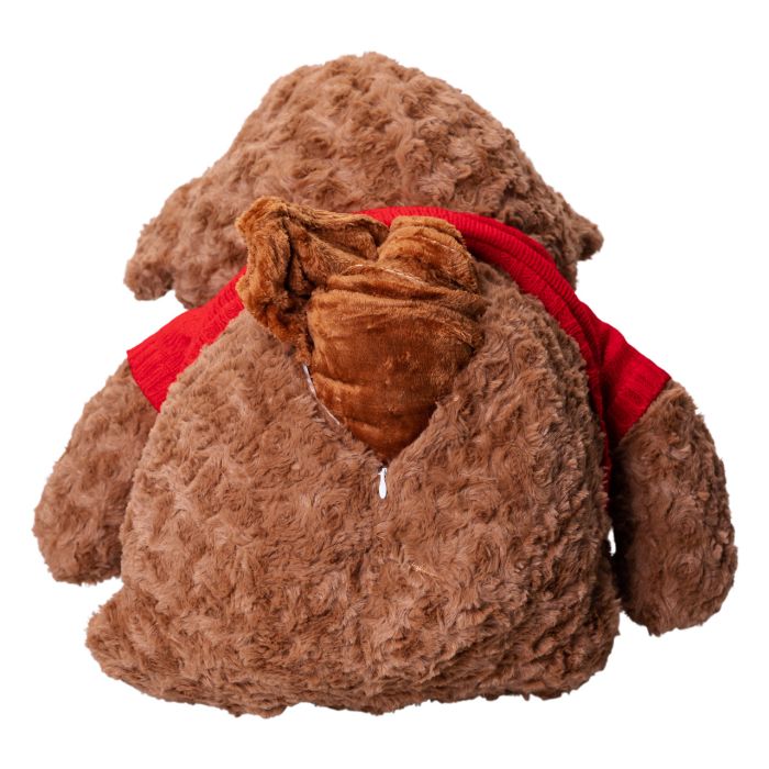 М'яка іграшка-подушка з пледом всередині Ведмідь 110×150 (см) 3 в 1 Коричневий Colorful Home 7146BRR