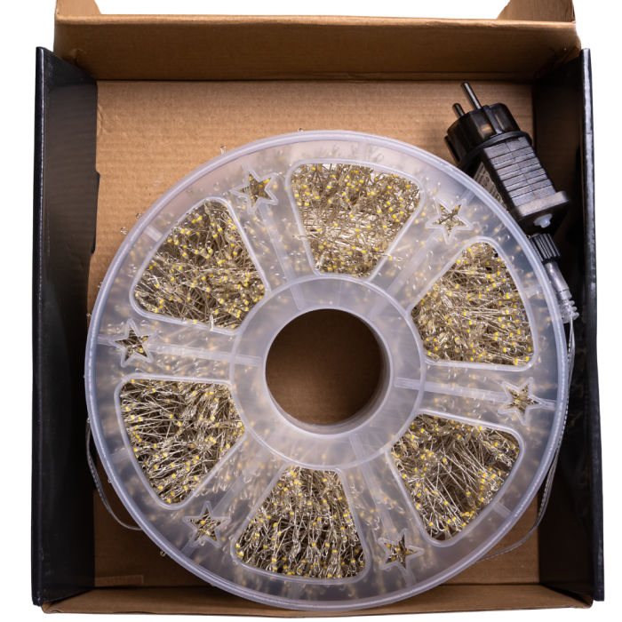 Новорічна гірлянда Хвойна лапа 100 м 3000 LED білий провід Жовте сяйво D3000L100MWY