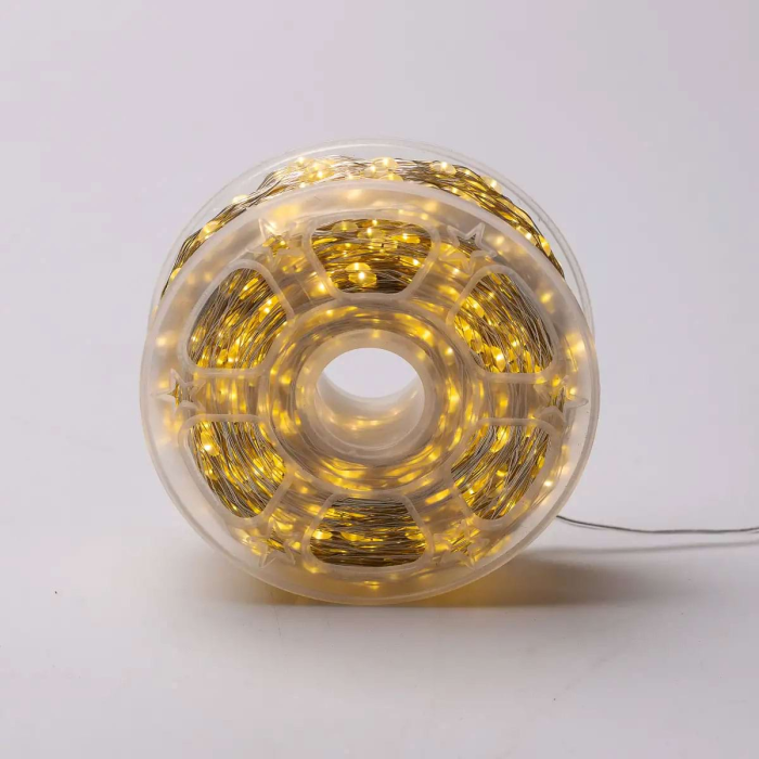 Гірлянда роса на пульті 200 метрів на 2000 світлодіодів крапля білий провід жовтий 2000L200MWY