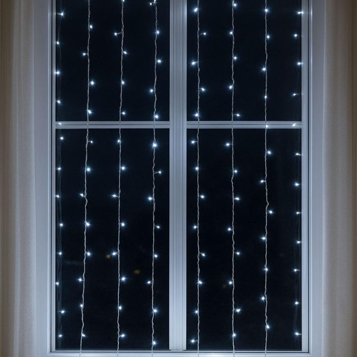 Новорічна гірлянда штора 2х2 м 80 LED кімнатна білий провід Білий ZWM2280LEDW