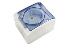 Розетка зовнішня Light одинарна з кришкою (Р-1047)