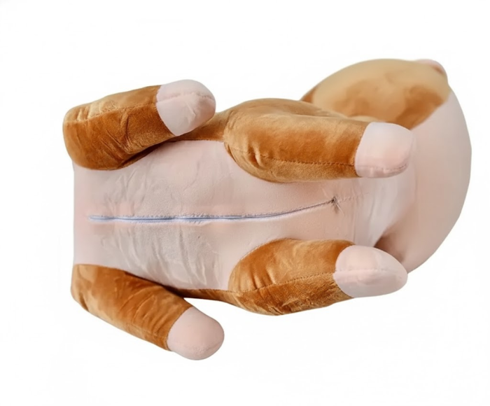 Плед-іграшка подушка 3 в 1 Собака Хаскі-матрос (110х150 см) з пледом Коричневий 7419BR